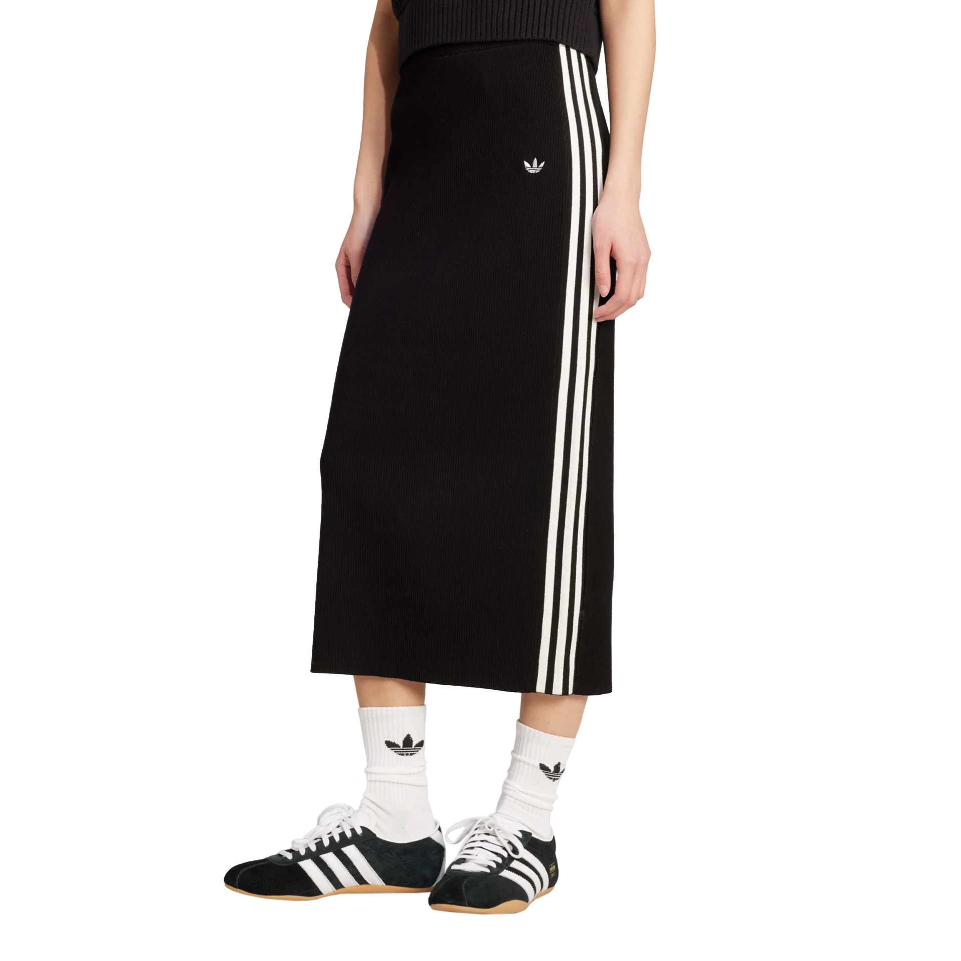 adidas Originals Saia De Malha 3-Stripes Adicolor Black