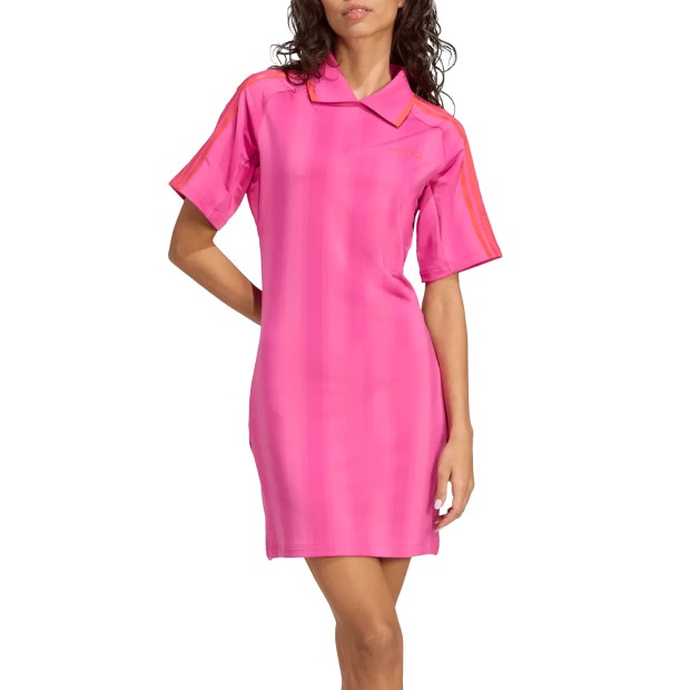 adidas Originals Vestido Football Inspired Semi Lucid Fuchsia