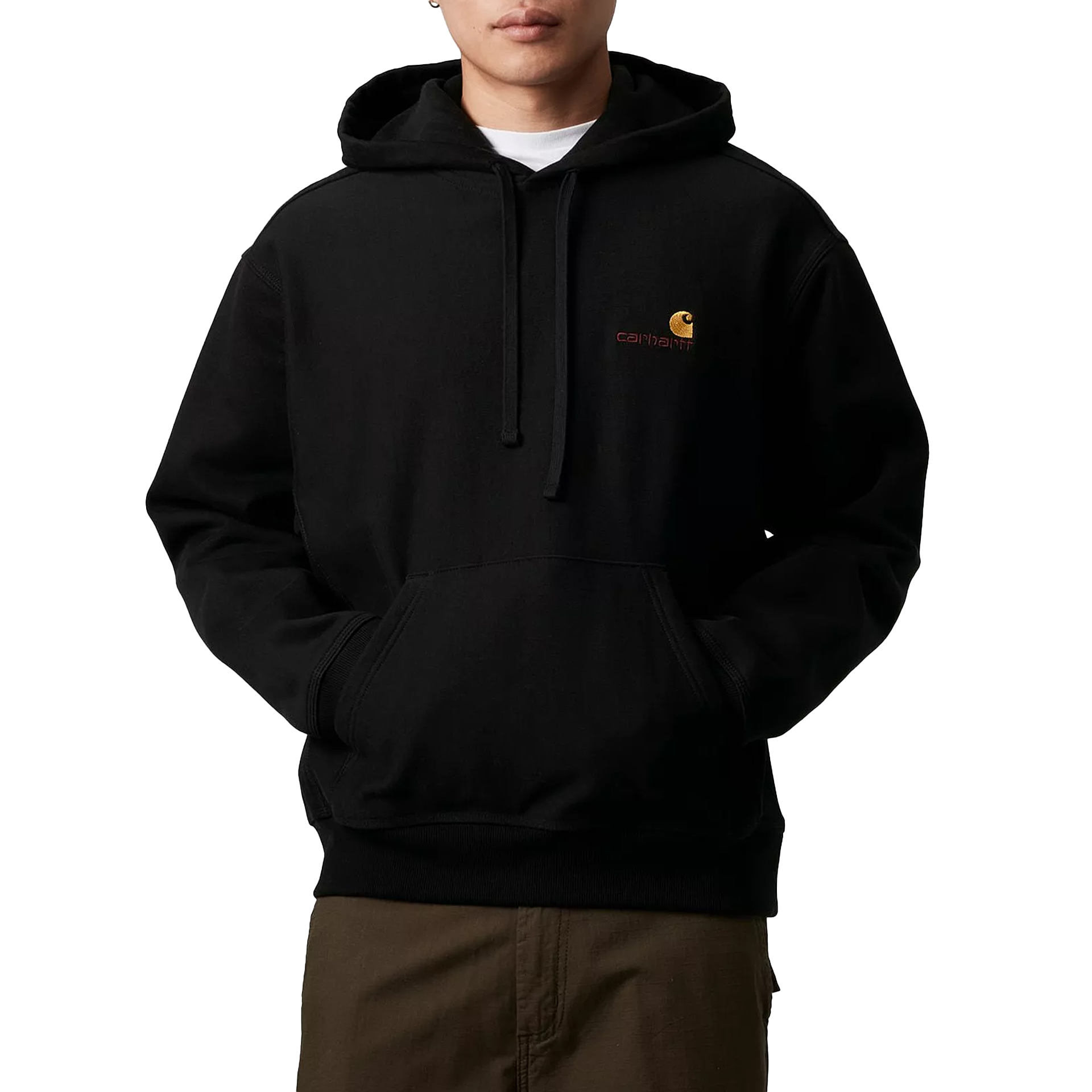 Carhartt Wip Sweat Hooded American Script Black