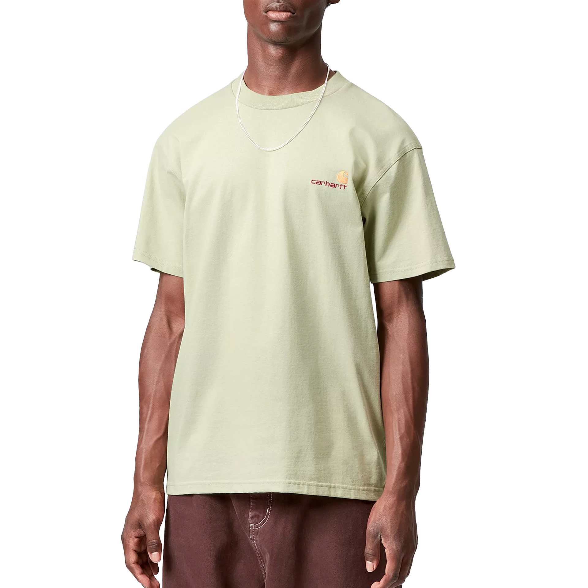 Carhartt Wip T-shirt American Script Pale Olive