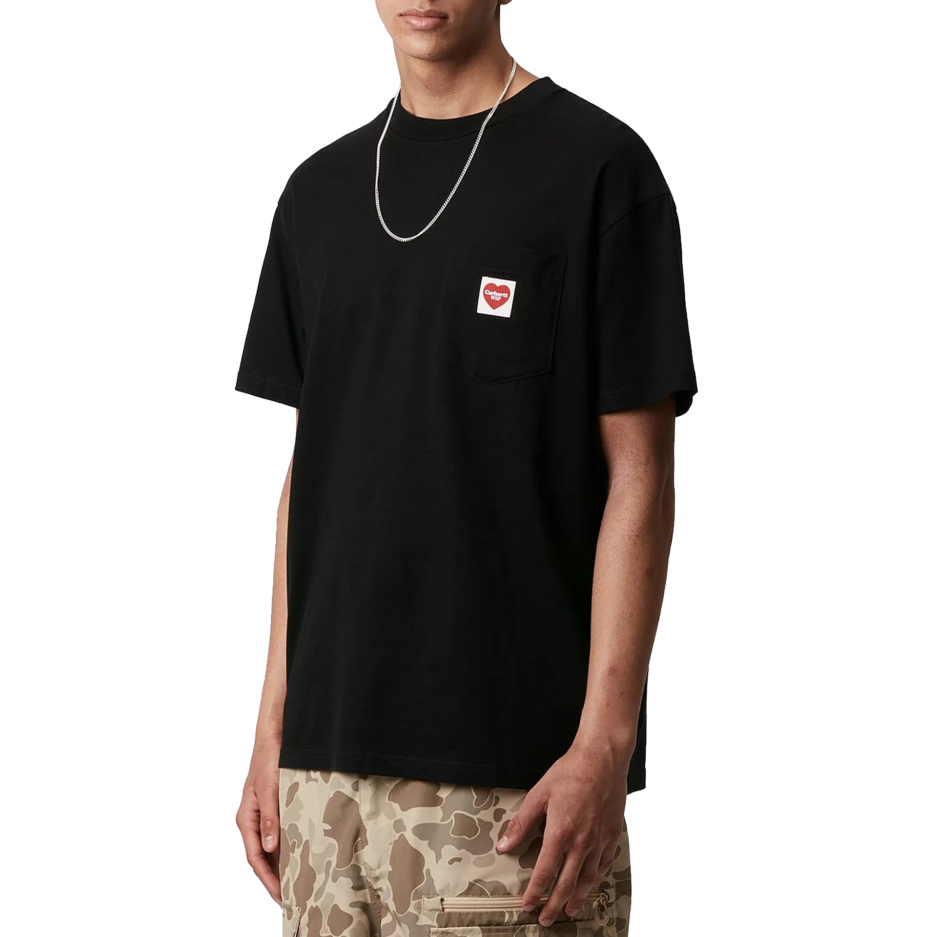 Carhartt Wip T-shirt Pocket Heart Black Red