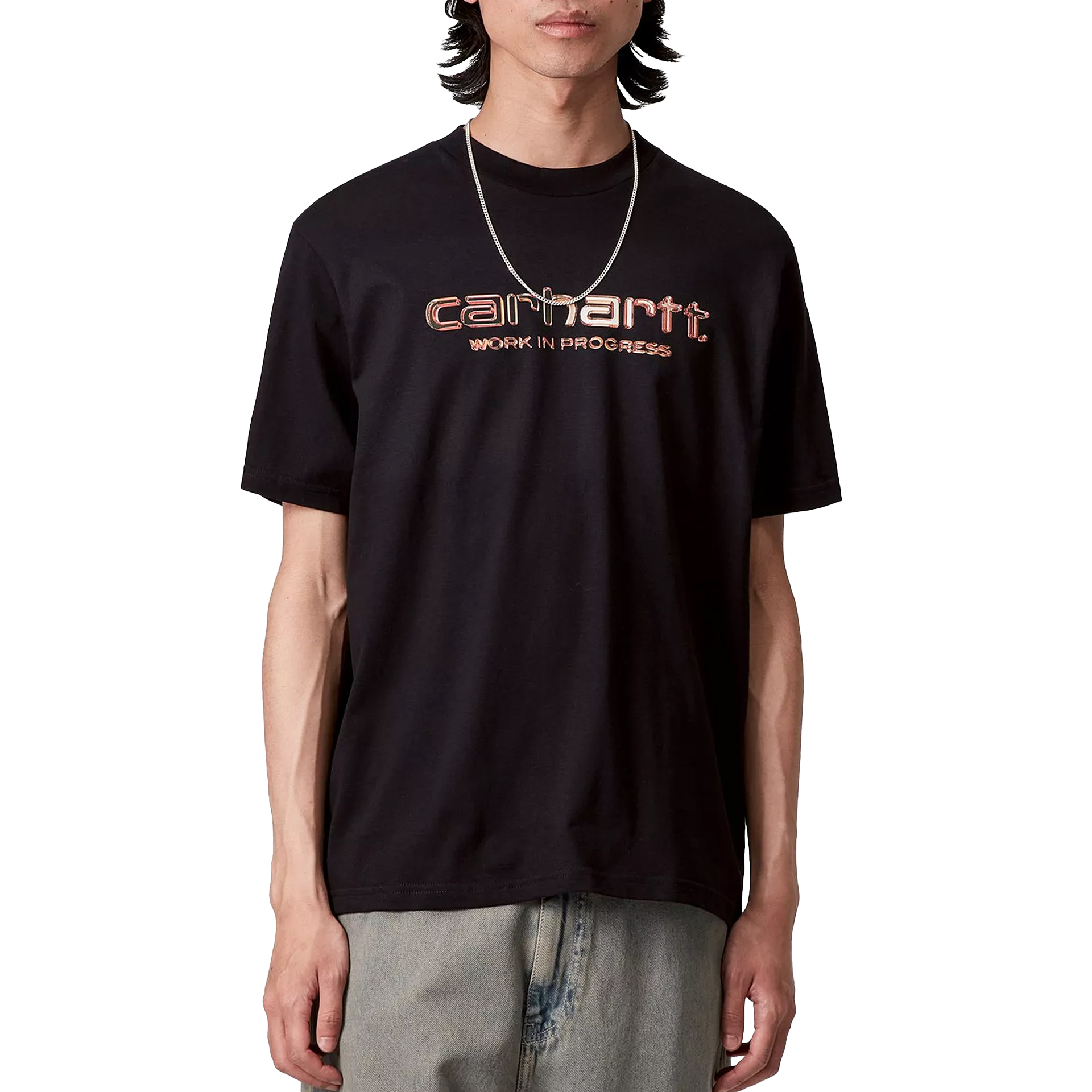 Carhartt Wip T-shirt Solar Chrome Script Black