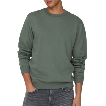 Only&Sons  Camisola Ceres Crew  Castor Gray
