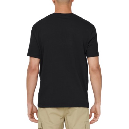 Only&Sons  T- Shirt Max Life Stitch Black Only&Sons  T- Shirt Max Life Stitch Black