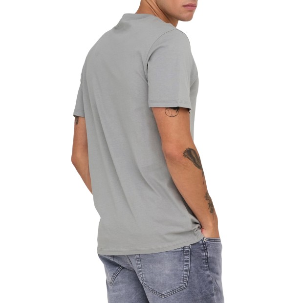 Only&sons T- Shirt Onsmax Life Stitch Ultimate Grey