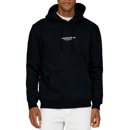 Only&Sons  Sweat Curated Reg Black
