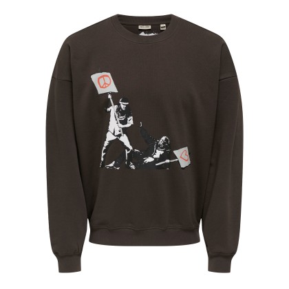 Only&Sons  Camisola Banksy Vtg Vd Mulch
