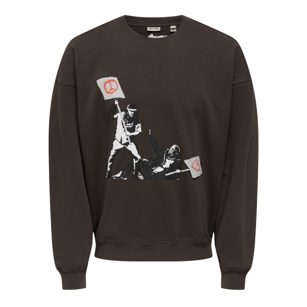 Only&Sons  Camisola Banksy Vtg Vd Mulch