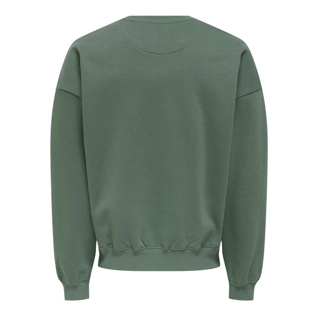 Only&Sons  Camisola Banksy Vtg Crew Neck Vd Baam Green