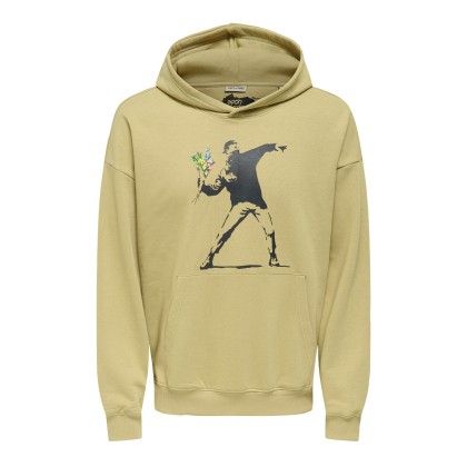 Only&Sons  Sweat Banksy Vtg Vd Twill