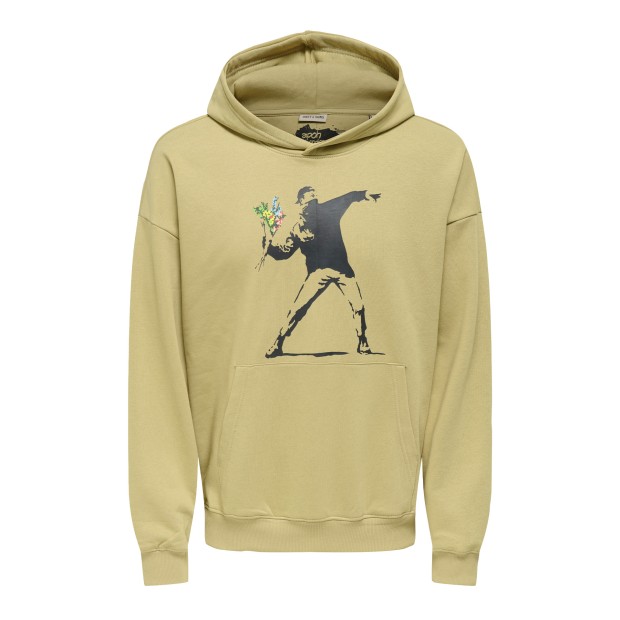Only&Sons  Sweat Banksy Vtg Vd Twill