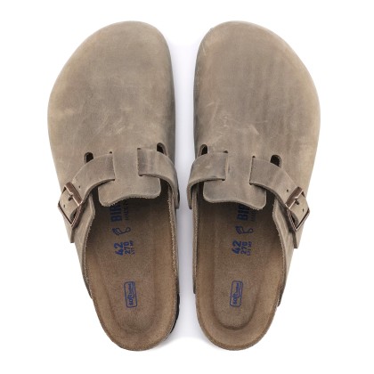 Birkenstock Boston Sfo Leather Tobacco Brown
