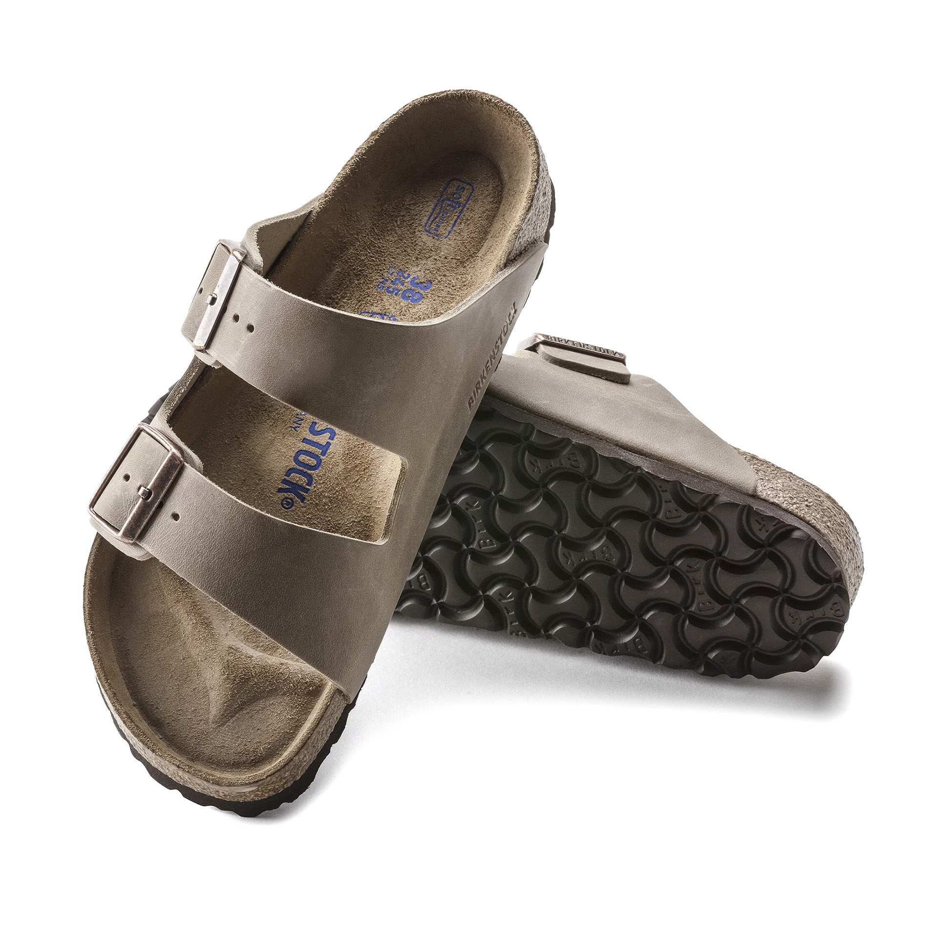 Birkenstock Arizona Soft Footbed Natural Leather Oiled Narrow Fit