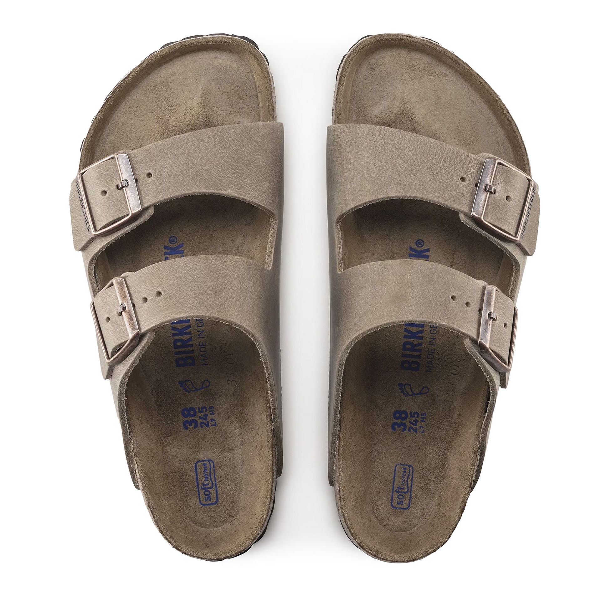 Birkenstock Arizona Soft Footbed Natural Leather Oiled Narrow Fit