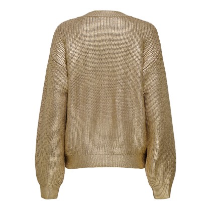 Only  Camisola Kama  Foil Rib Knt Humus Gold Print Only  Camisola Kama  Foil Rib Knt Humus Gold Print