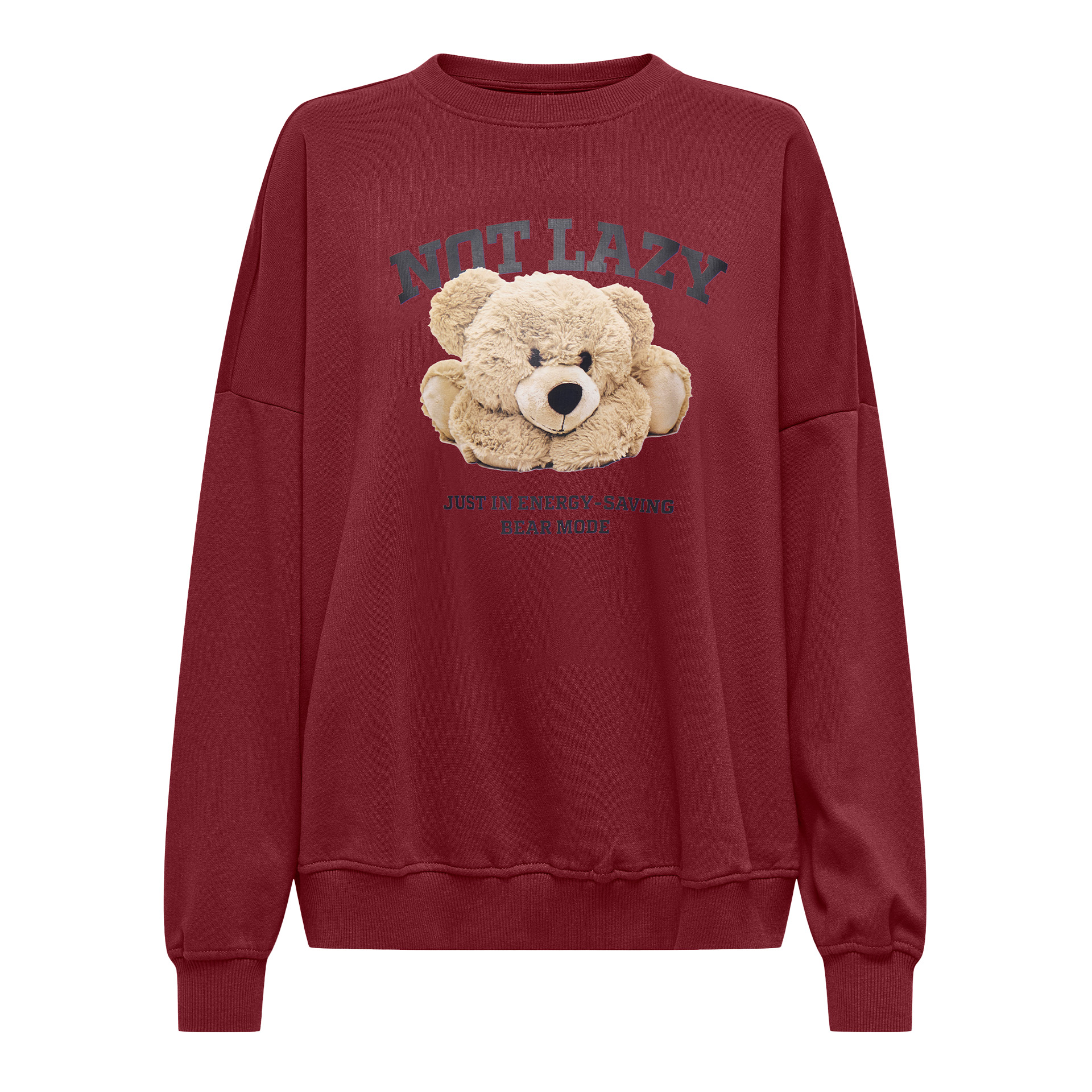 Only Sweat Bila Bear O-Neck Swt Cabernet Lazy