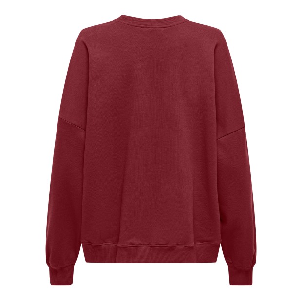 Only  Sweat Bila  Bear O-Neck Swt Cabernet Lazy