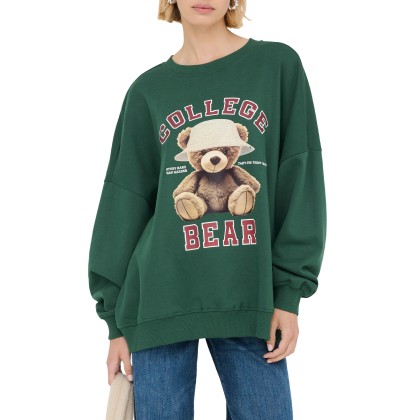 Only  Sweat Bila  Bear O-Neck Swt Pineneedle College