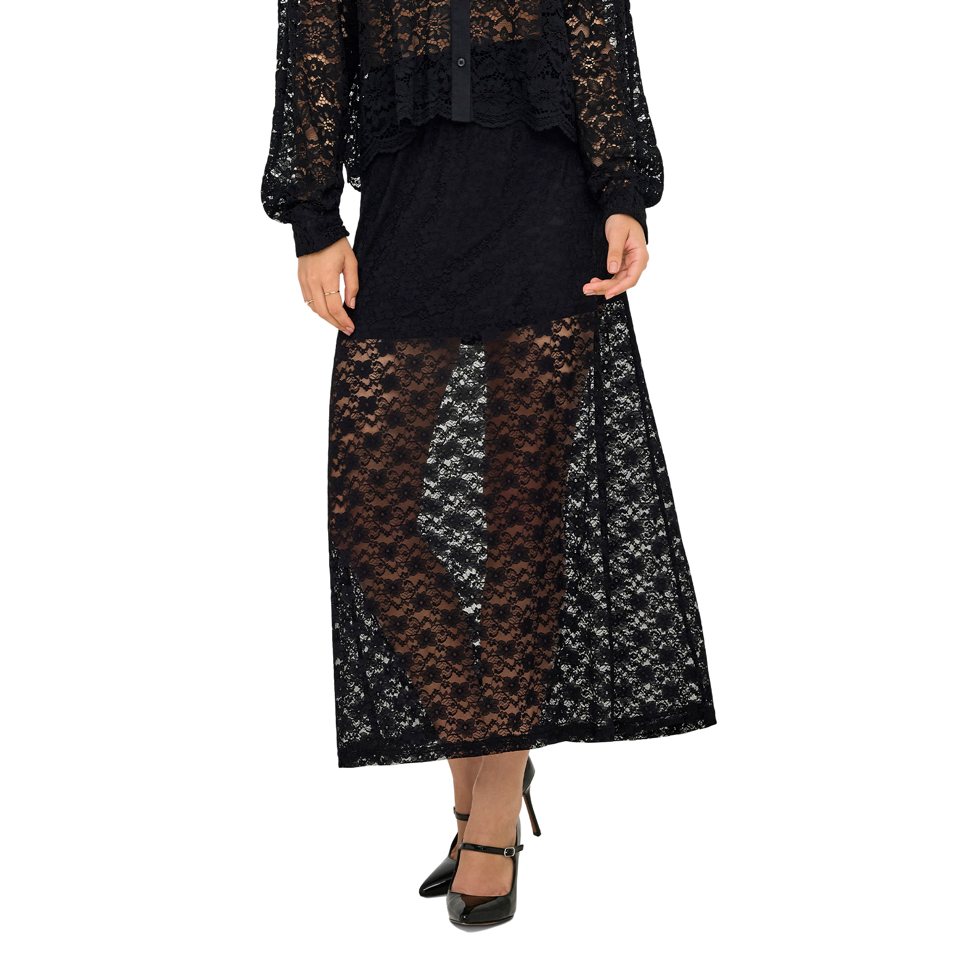 Only Saia Chigo Cali Life Lace Ankle Wvn Black