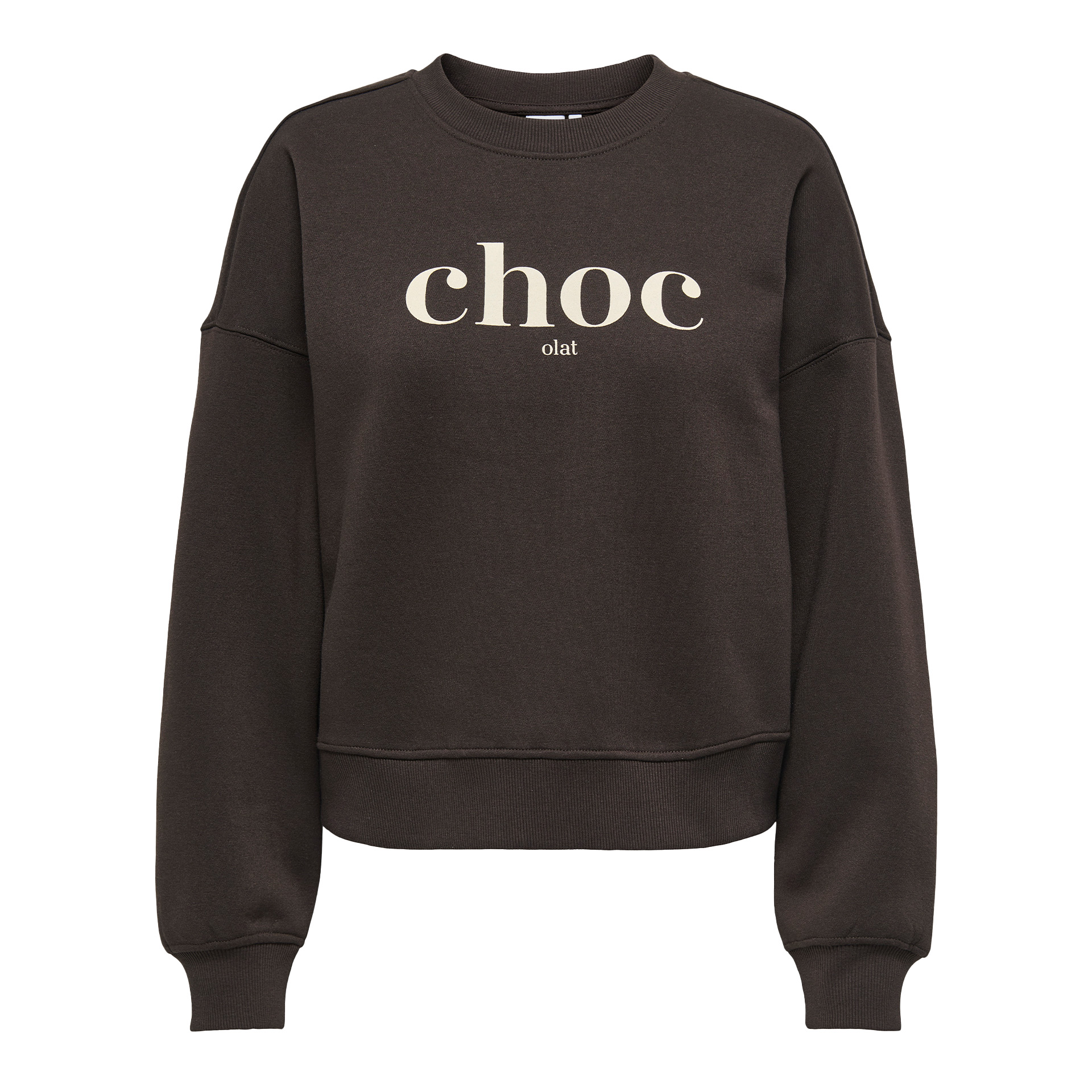 Only Camisola Best Print Crew Neck Swt Choc