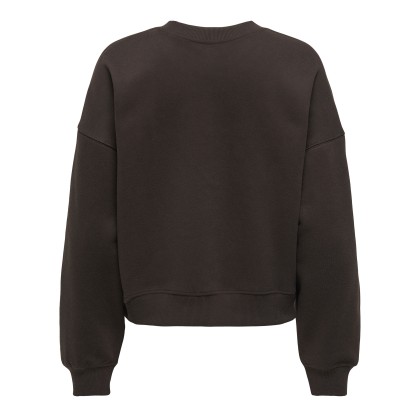 Only  Camisola Best  Print Crew Neck Swt Choc