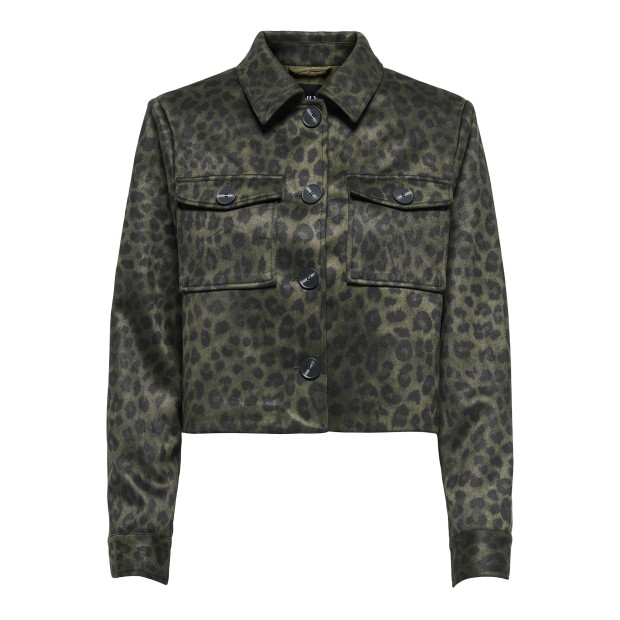 Only  Casaco Moon Aop Fauxsuede Cs Otw Kalamata Leo
