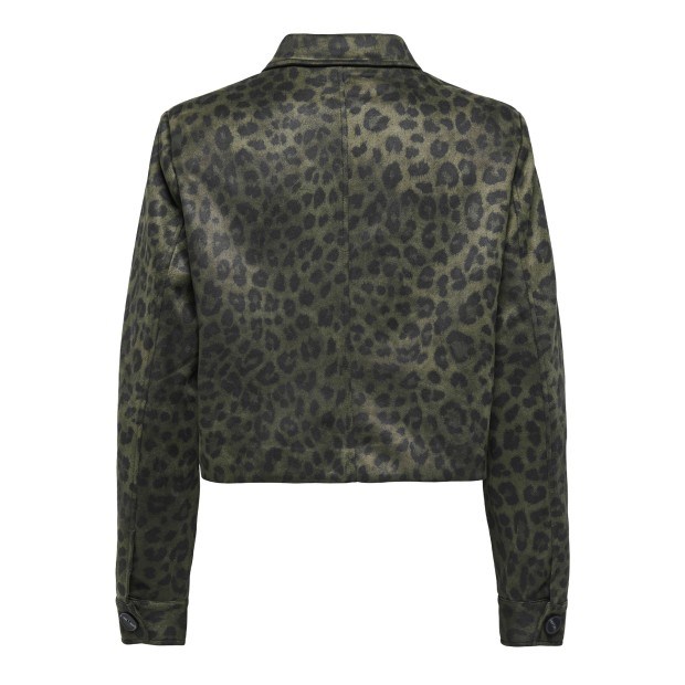 Only  Casaco Moon Aop Fauxsuede Cs Otw Kalamata Leo