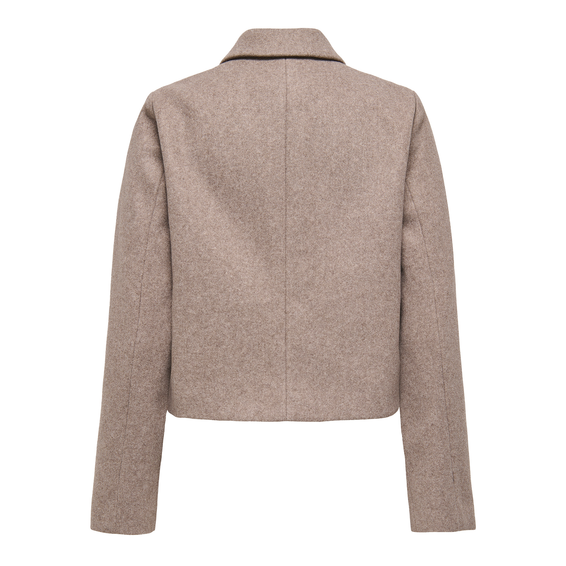 Only Casaco Vela Zip Short Otw Taupe Gray Melange