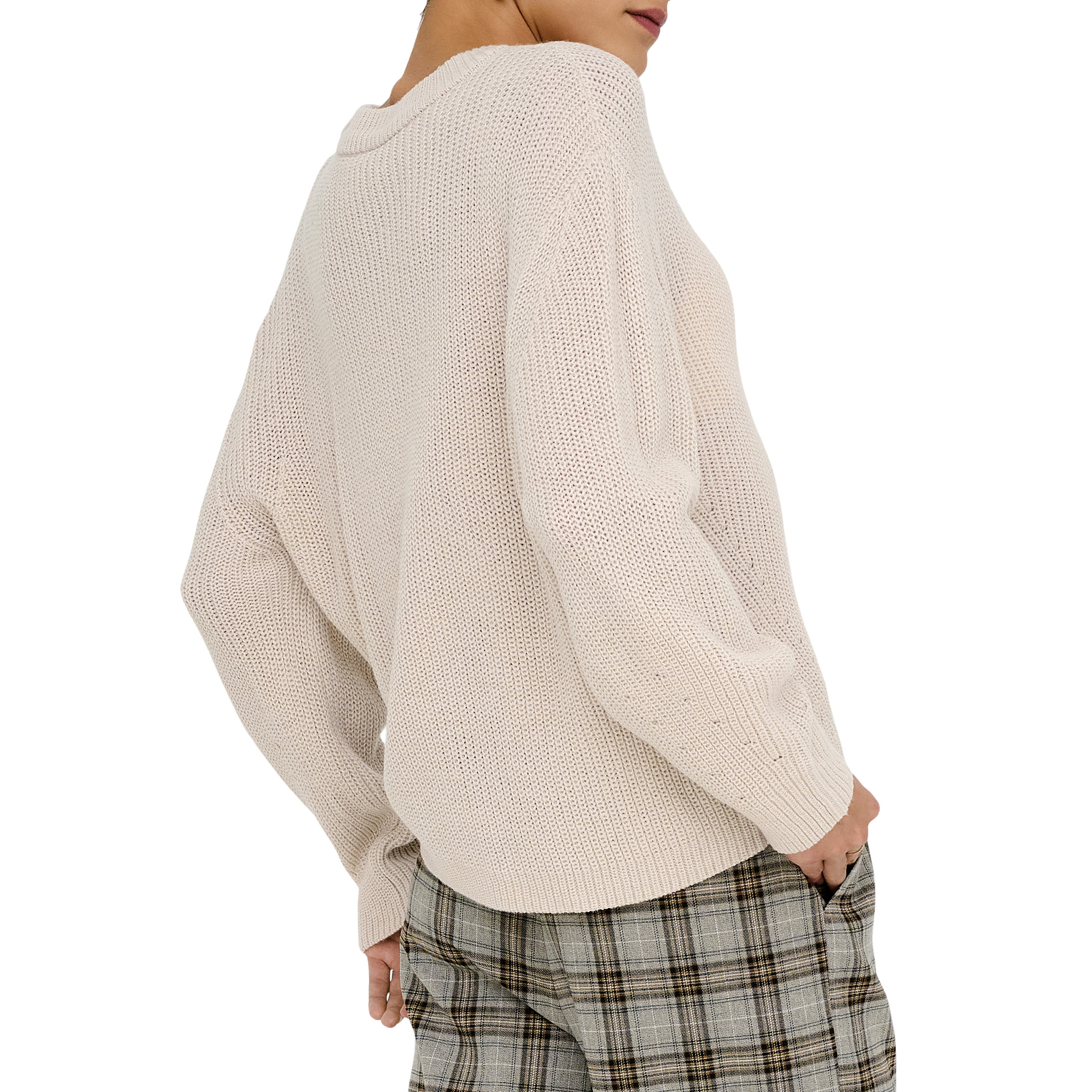 Only Camisola Milouz Rib Knt Moonbeam