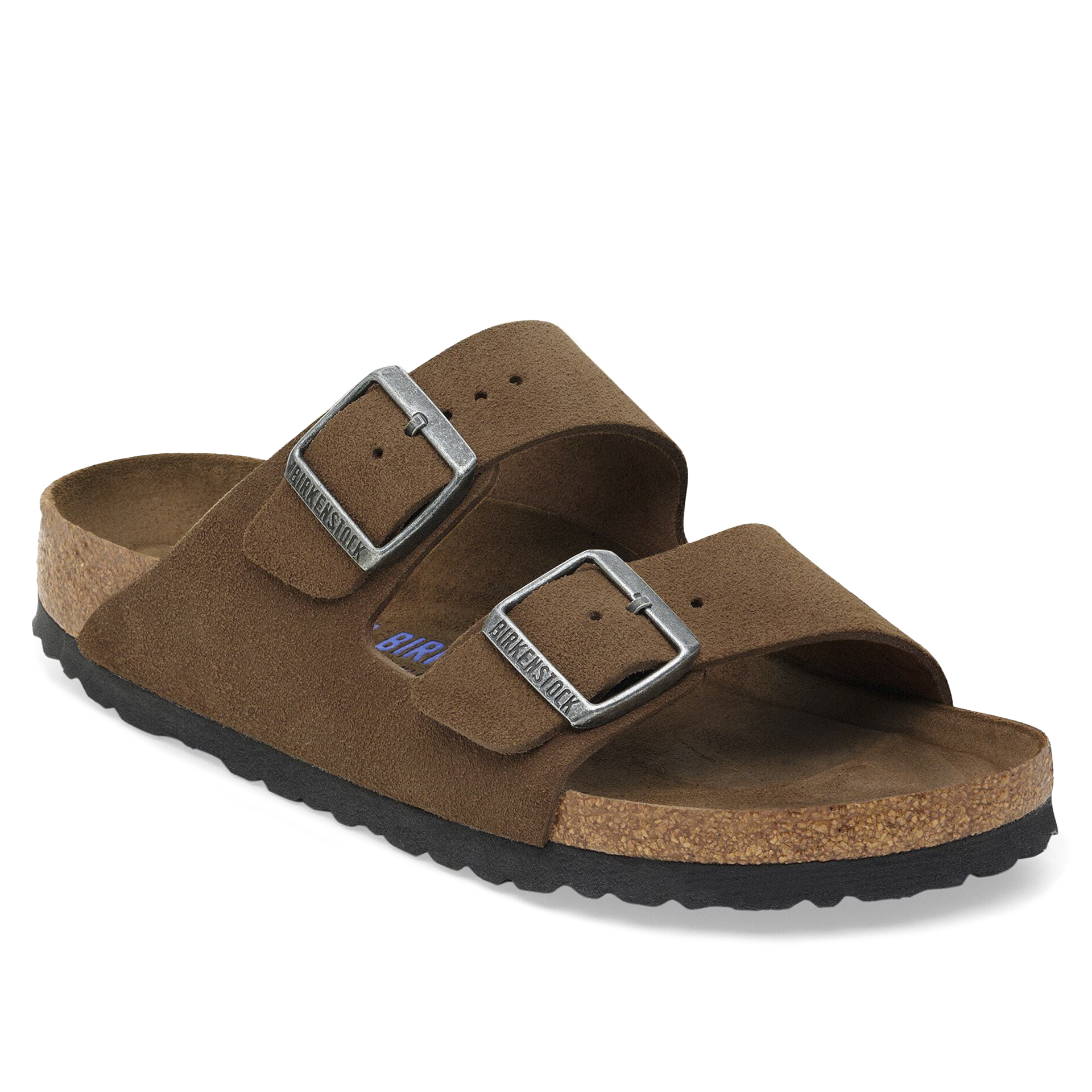 Birkenstock Arizona Soft Footbed Suede Leather Dark Tea Tonal Fb