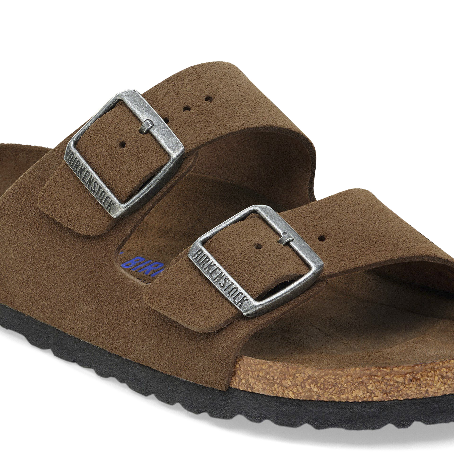 Birkenstock Arizona Soft Footbed Suede Leather Dark Tea Tonal Fb