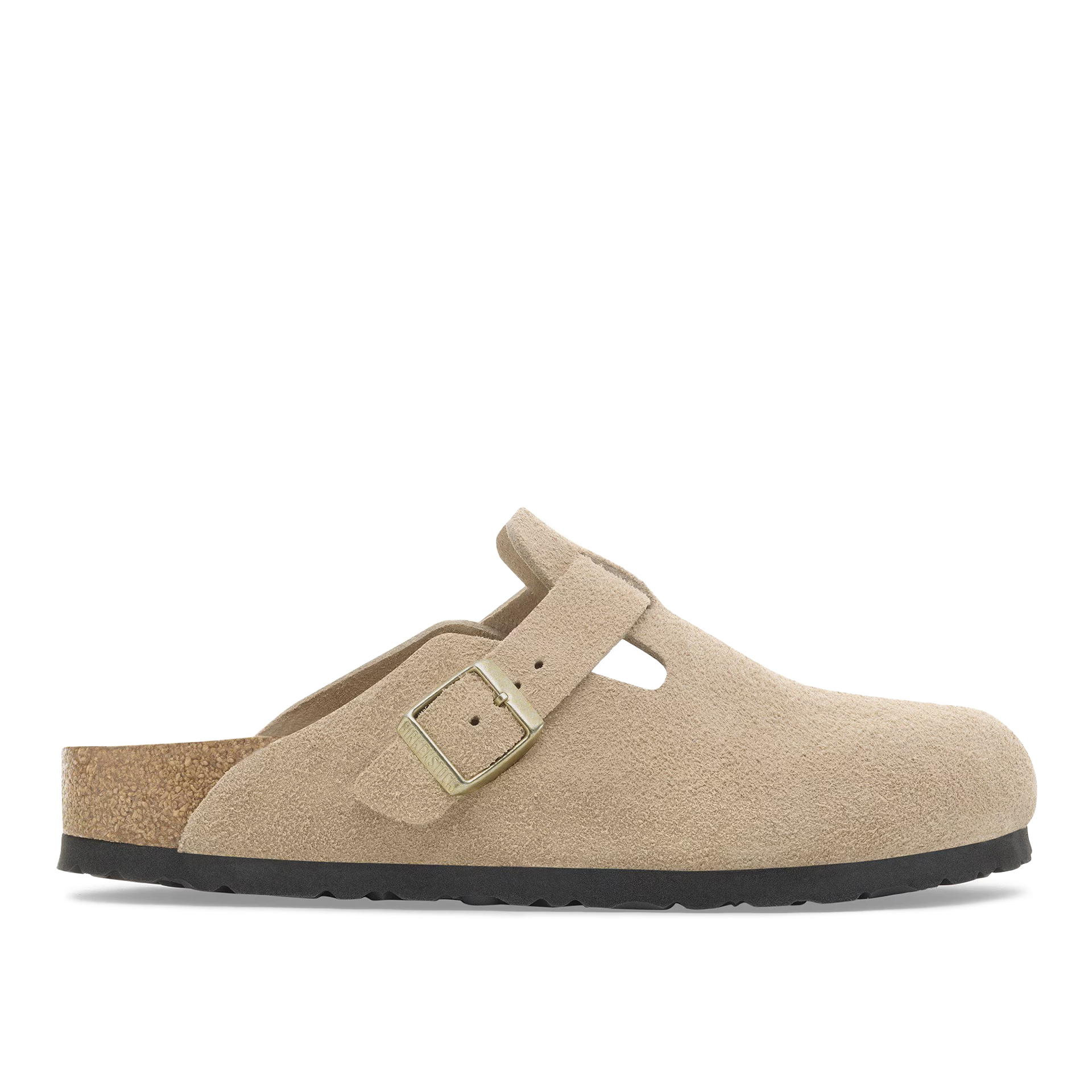 Birkenstock Boston Bs Suede Narrow Fit Leather Sandcastle
