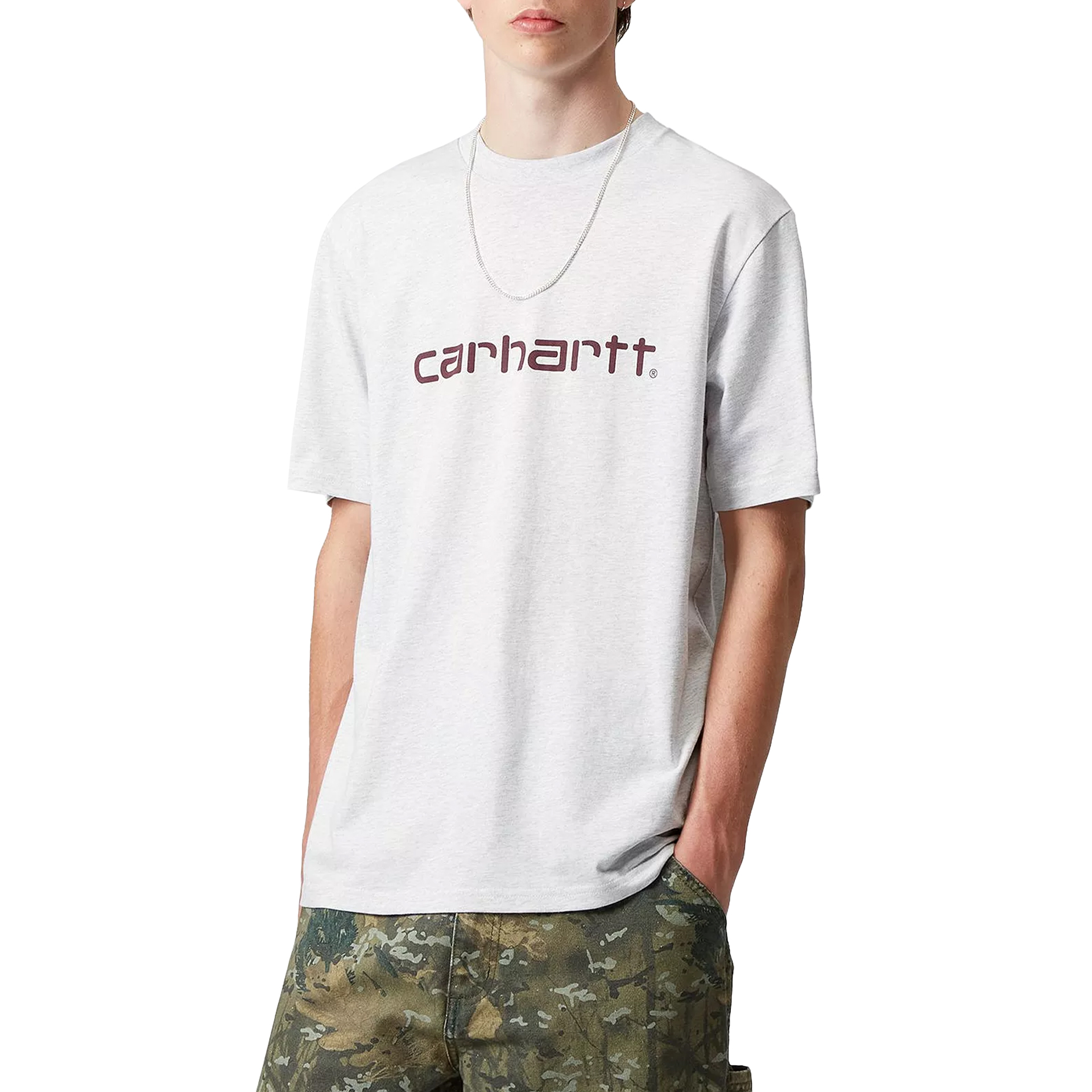Carhartt Wip T-shirt Script Ash Heather Rondo