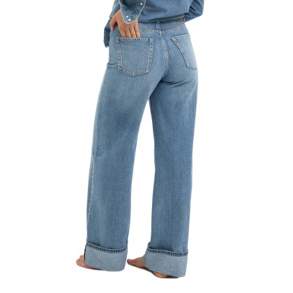 Jjxx Jxtokyo Wide Fold Hw Jeans R254 Dnm Sn Medium Blue Denim