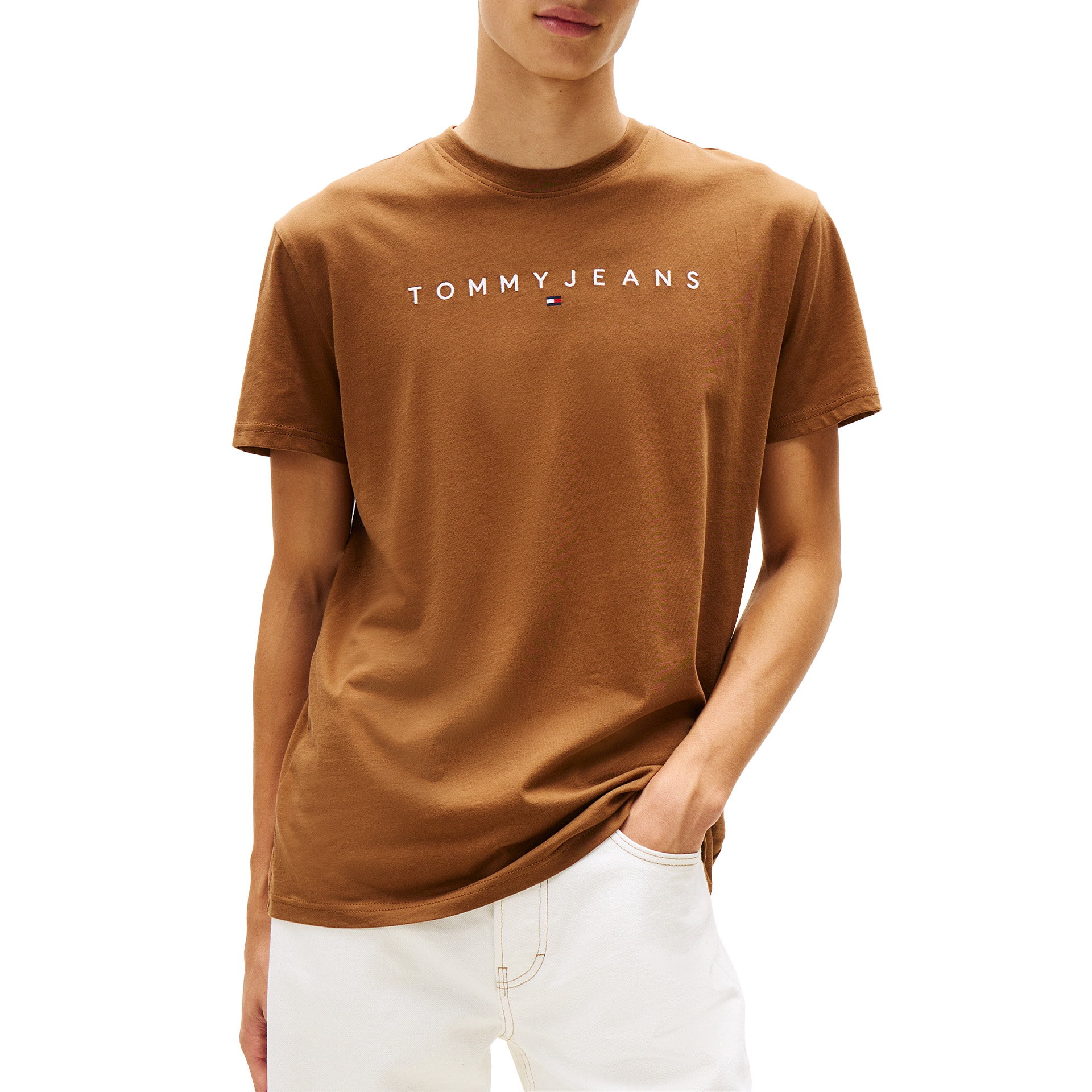 Tommy Hilfiger T-shirt Reg Linear Logo Pecan Nut Multi