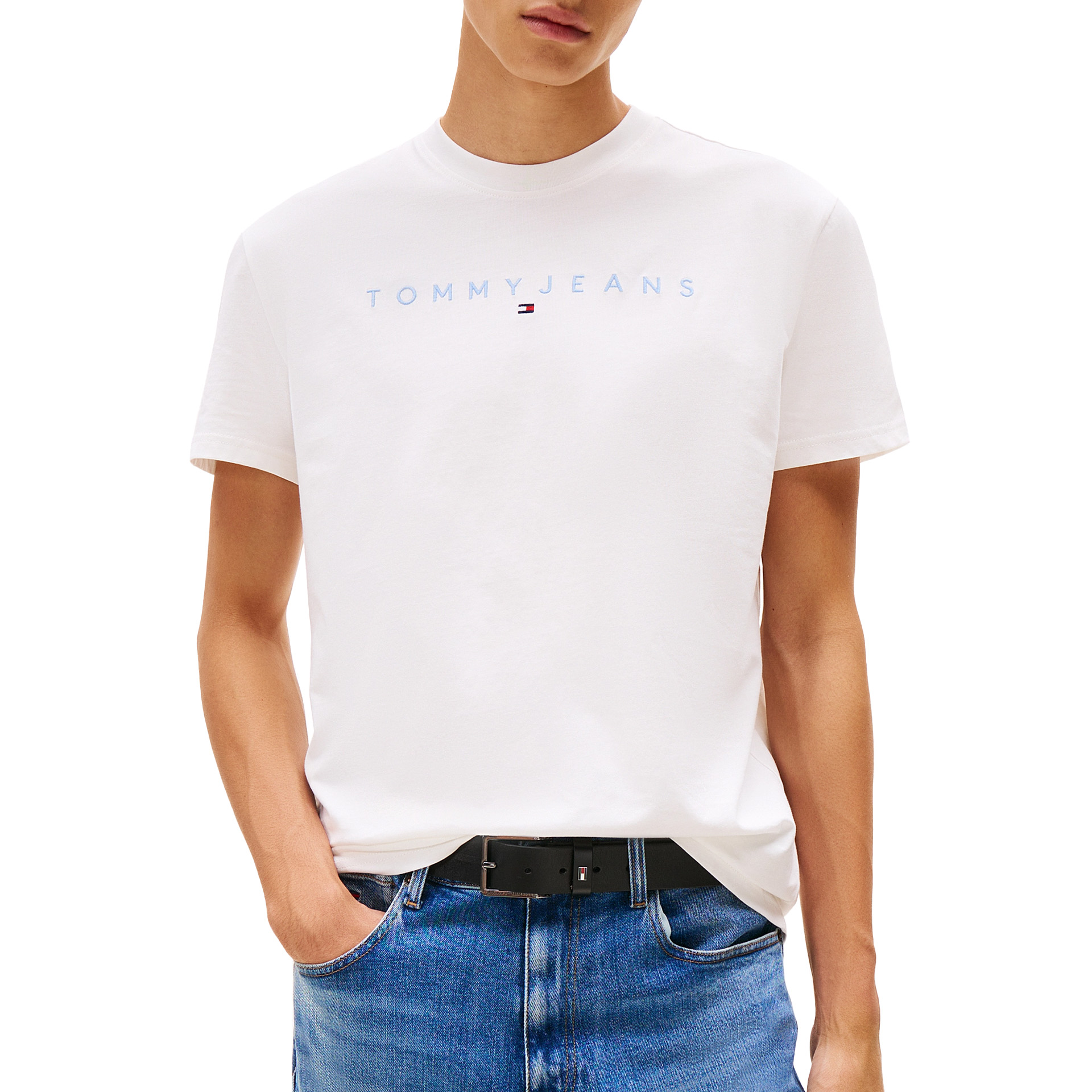 Tommy Hilfiger T-shirt Reg Linear Logo Ecru Multi