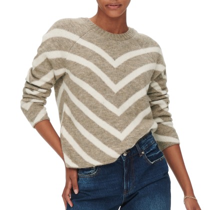 Only  Camisola Eliza  Knt  Mermaid Whitecap Gray