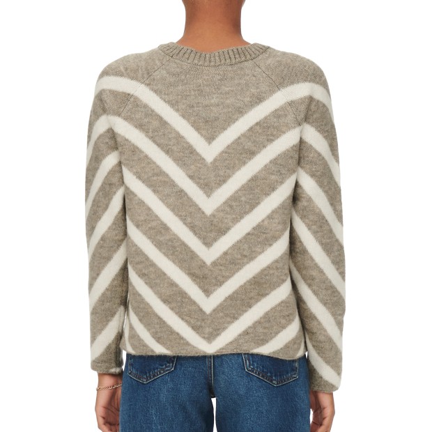 Only  Camisola Eliza  Knt  Mermaid Whitecap Gray