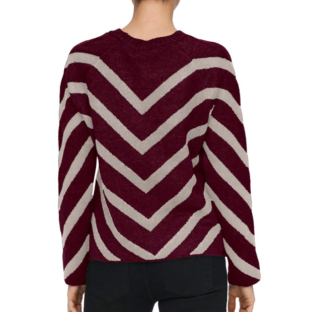 Only  Camisola Eliza  Knt  Zinfandel Whitecap Gray