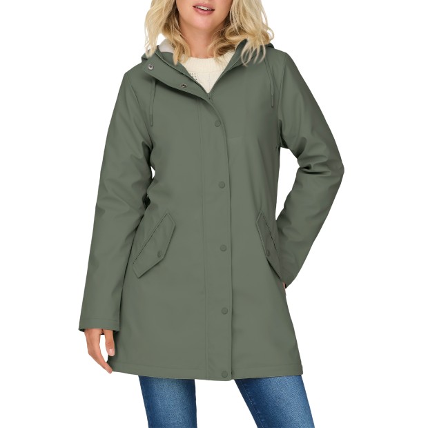 Only  Casaco Sally Otw  Castor Gray White Teddy