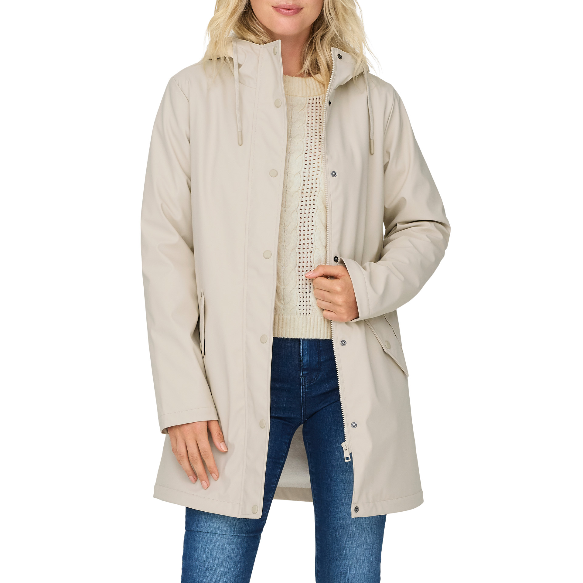 Only Casaco Sally Otw Oatmeal White Teddy