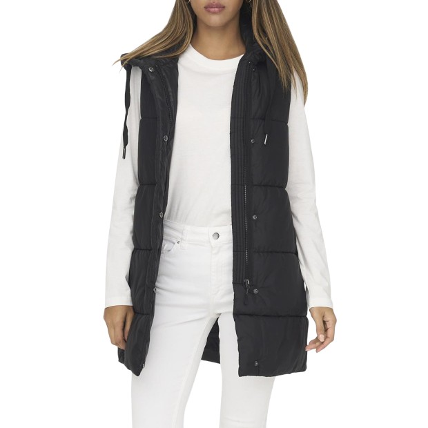 Only  Colete Asta Puffer Waistcoat Life Otw Black