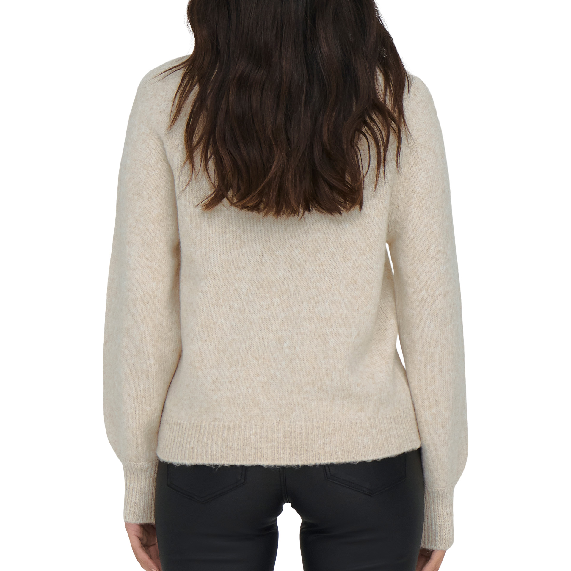 Only Camisola Onlemma Life Ls Button Oneck Knt Noos Pumice Stone