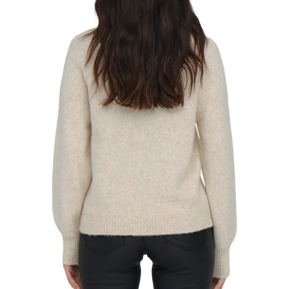 Only Camisola Onlemma Life Ls Button Oneck Knt Noos Pumice Stone