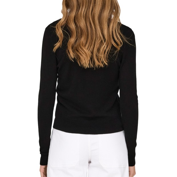 Only  Camisola Venice Life  Vneck Pullo Knt  Black
