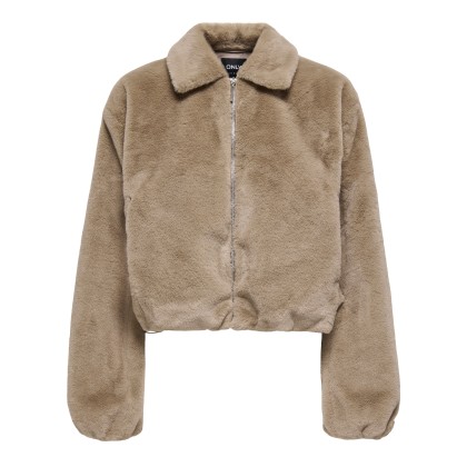 Only  Casaco Dana Life Faux Fur Otw Silver Mink