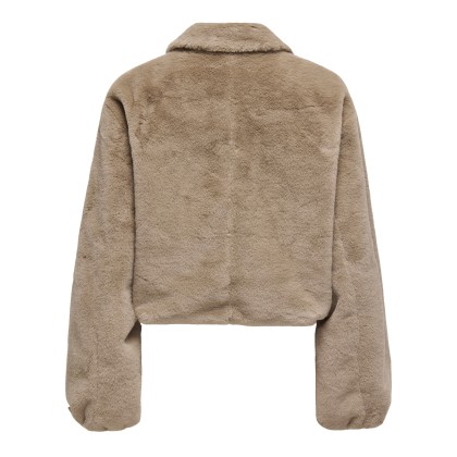 Only  Casaco Dana Life Faux Fur Otw Silver Mink Only  Casaco Dana Life Faux Fur Otw Silver Mink