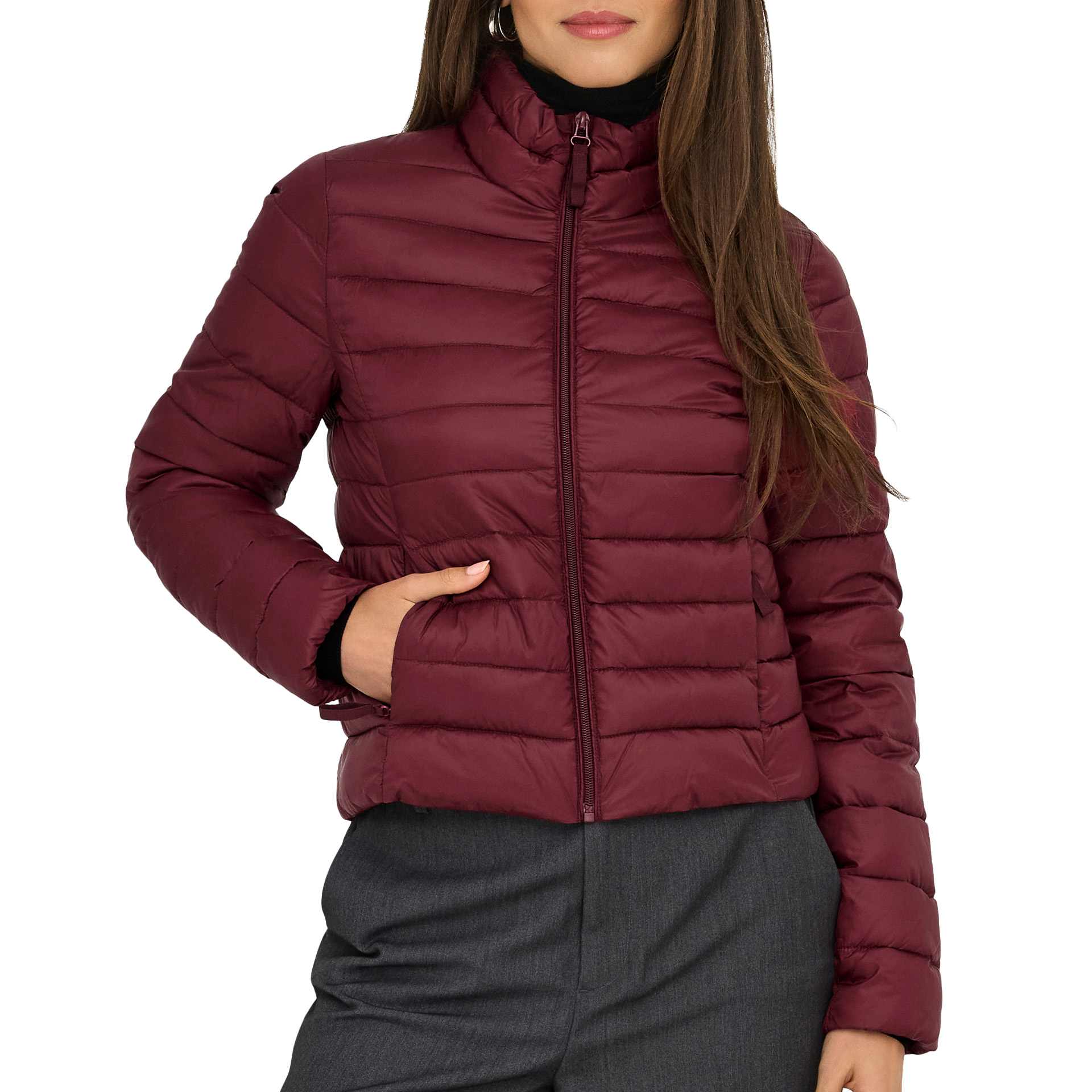 Only Casaco Tahia Lw Quilted Otw Cabernet