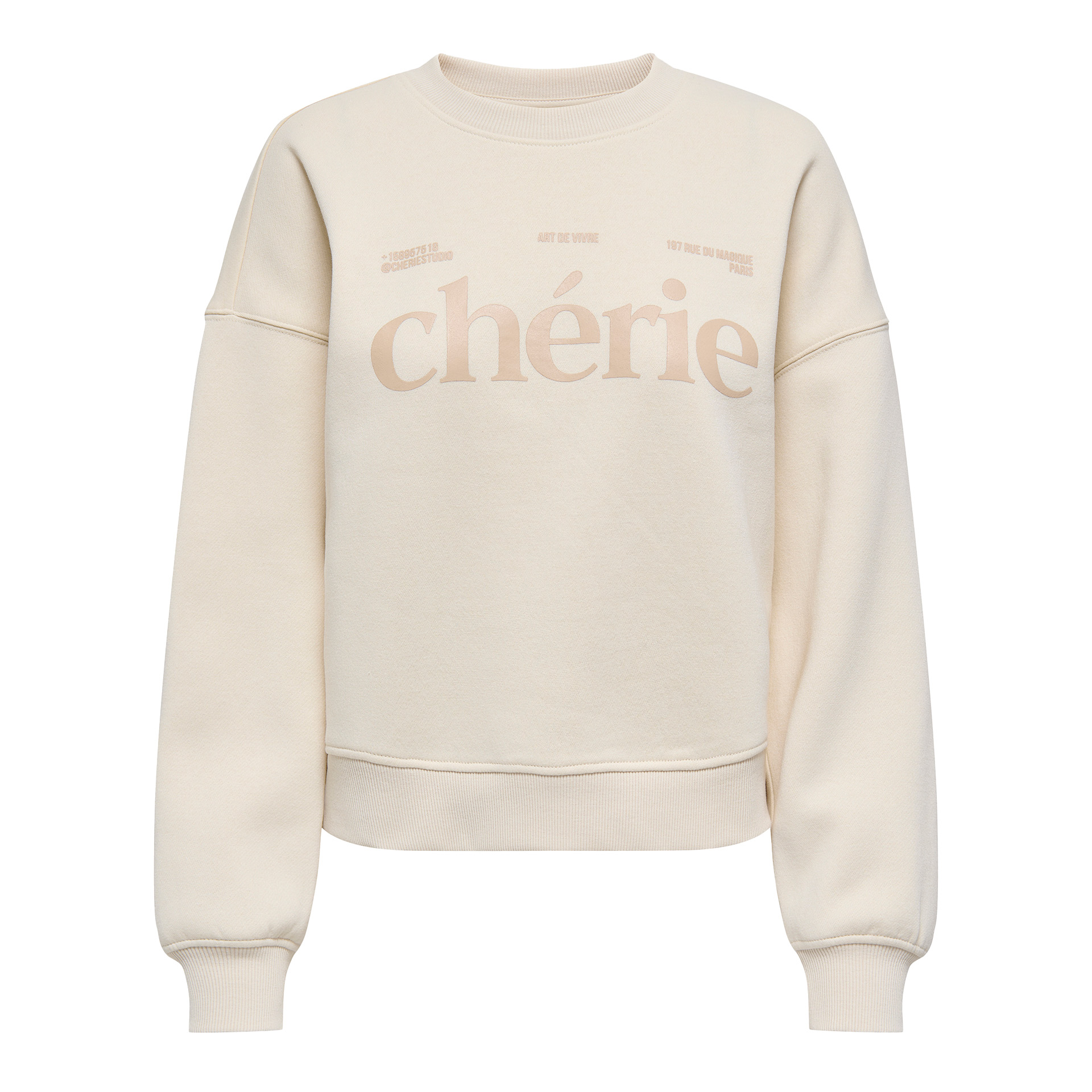 Only Camisola Best Print Crew Neck Swt Birc