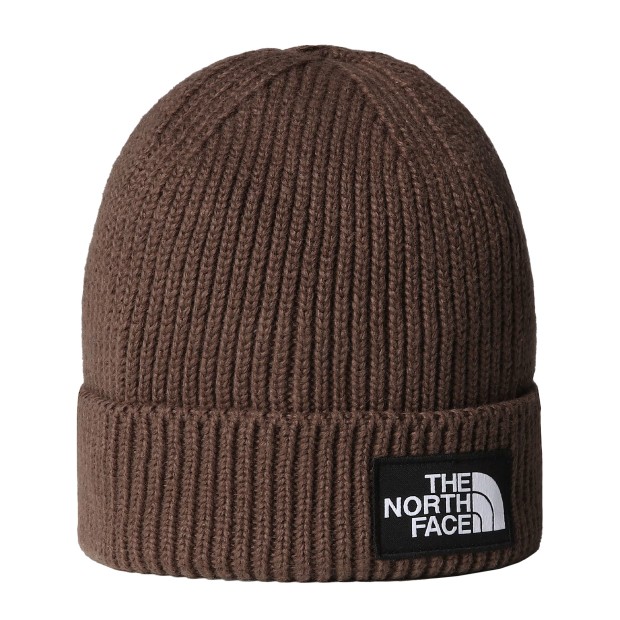 The North Face Gorro Logo Box Cuffed Smokey Brown